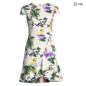 Alice and Olivia wildflower Kirby Floral Print White Dress